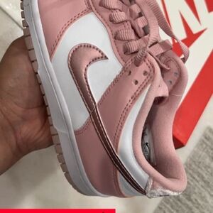 Nike Women's Pink and White Sneakers